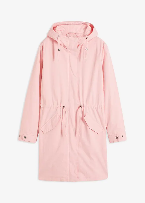 Lång parkas med huva, bonprix