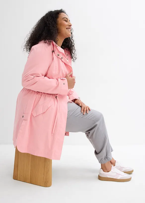 L&aring;ng parkas med huva, bonprix