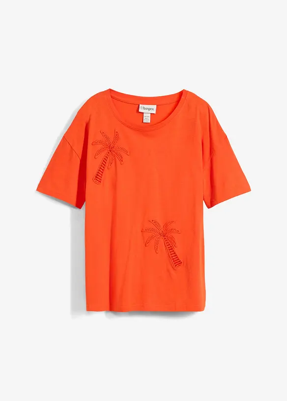 T-shirt med spetsdetalj, bonprix