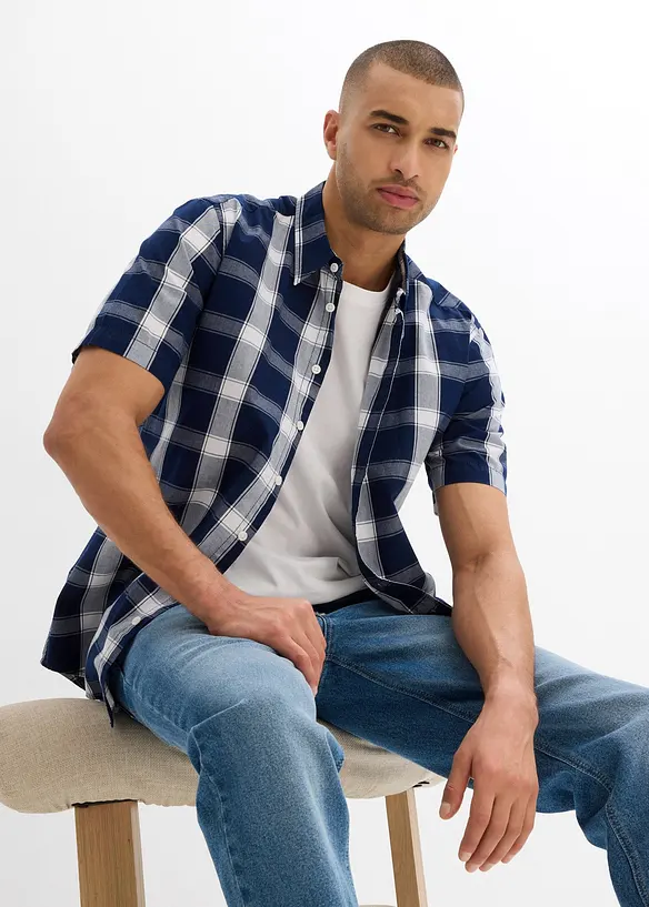 T-shirt i ren ekologisk bomull (2-pack), Slim Fit, bonprix