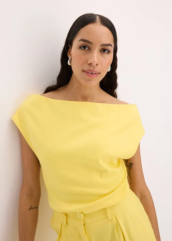 Off-shoulder-topp av ren ekologisk bomull, bonprix