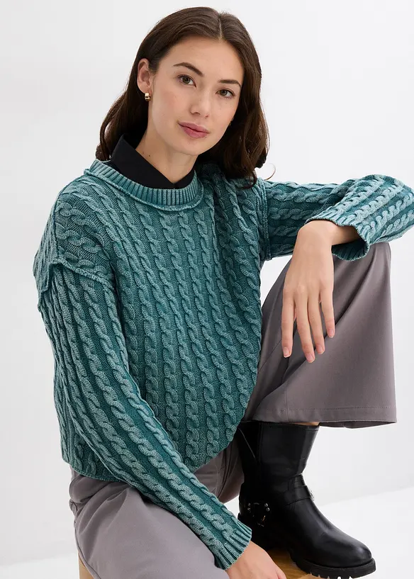 Oversizetr&ouml;ja av ren bomull, bonprix