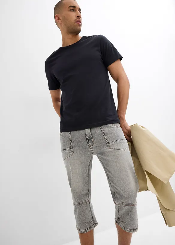 Regular Fit 3/4-Jeans, Straight, bonprix