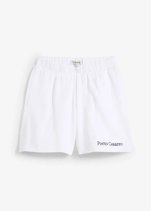 Trikåshorts med broderi, bonprix