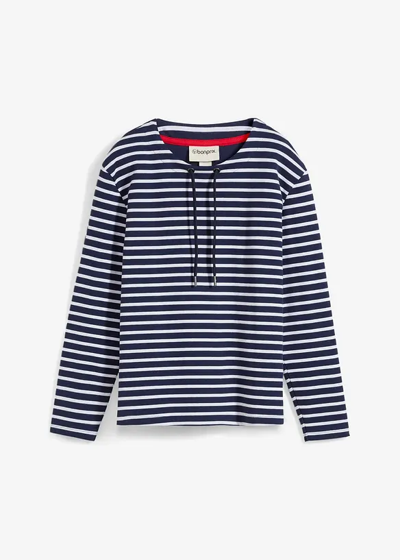 Sweatshirt av material med struktur, bonprix