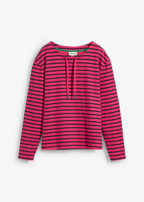 Sweatshirt av material med struktur, bonprix