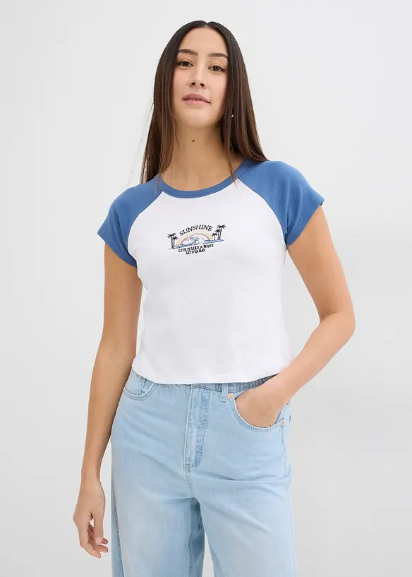 Topp med raglanärmar, bonprix