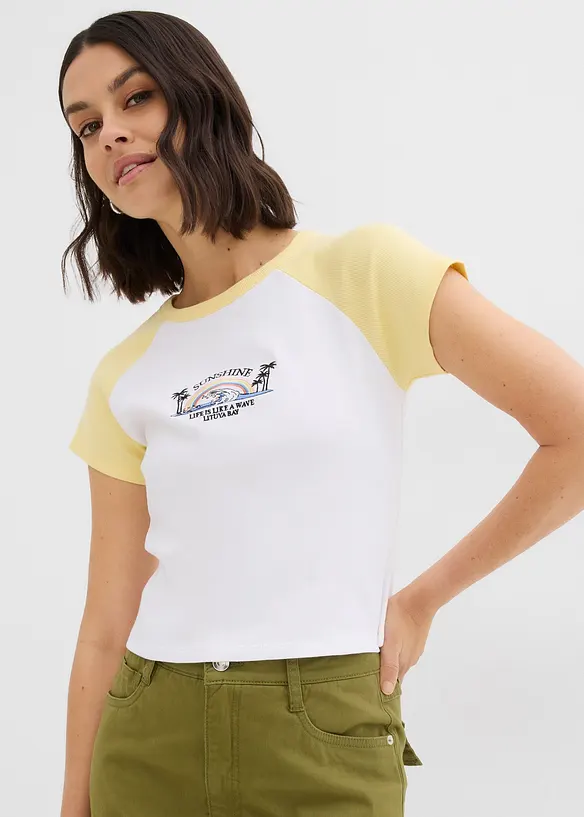 Topp med raglanärmar, bonprix