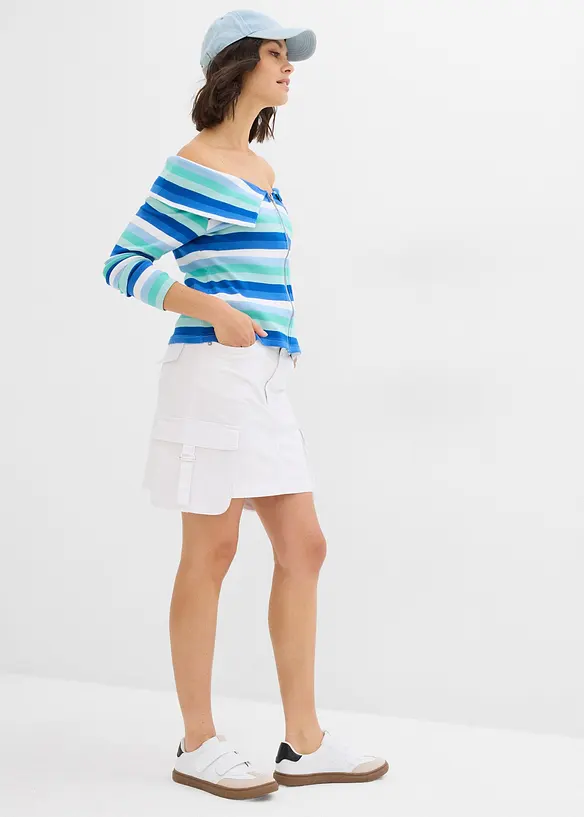 Minikjol av stretchig bomullsmix, bonprix