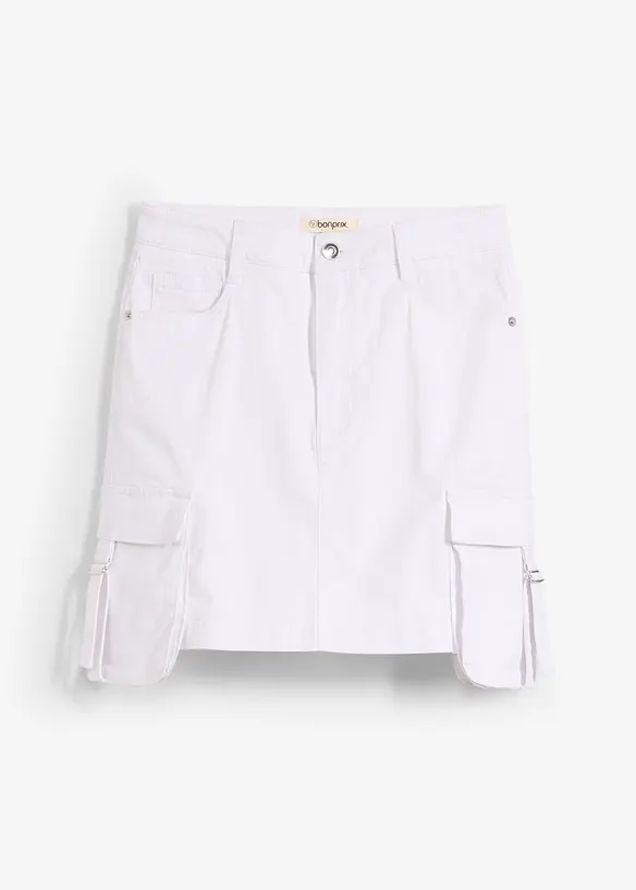 Minikjol av stretchig bomullsmix, bonprix
