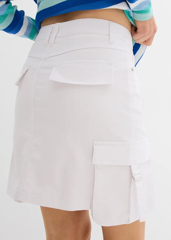 Minikjol av stretchig bomullsmix, bonprix