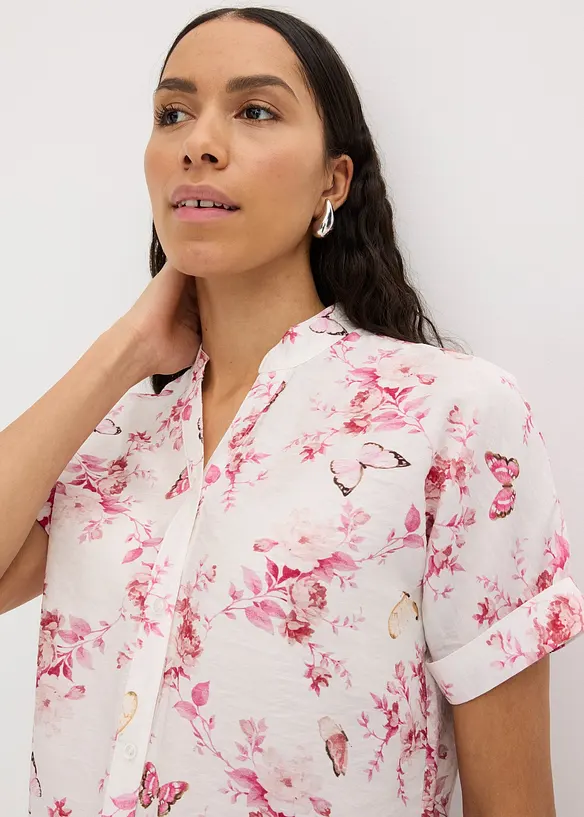 Mönstrad blus, bonprix