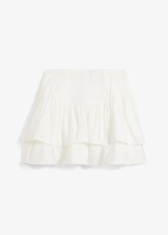 Minikjol med volanger, bonprix
