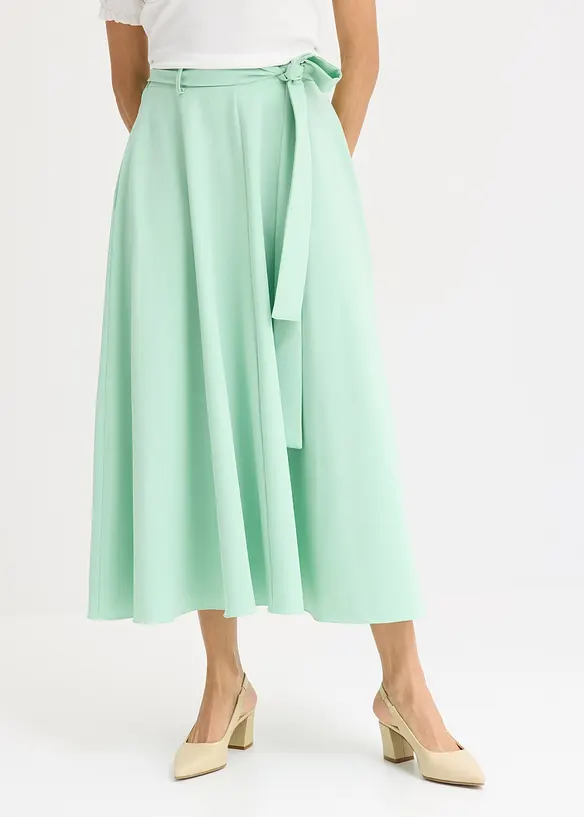 Kjol i glansigt material, bonprix