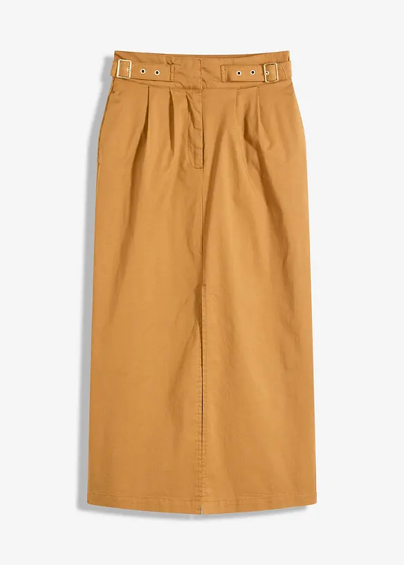 Lång kjol med slits, bonprix