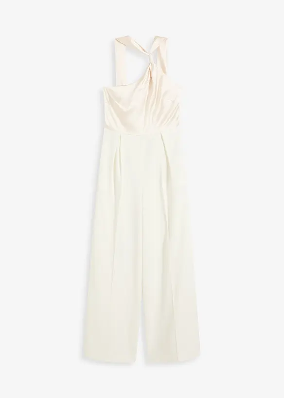 Jumpsuit med satin, bonprix