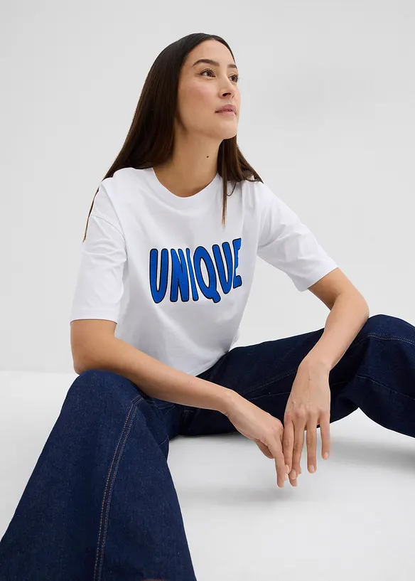 T-shirt av ren bomull, bonprix