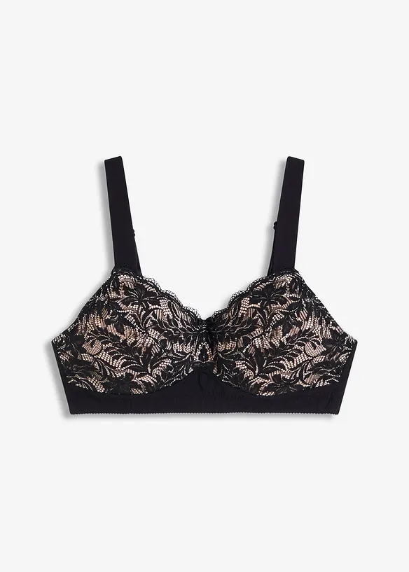 Bralette med ekologisk bomull och spets, bonprix