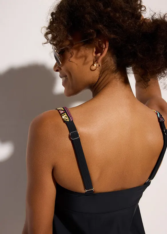 Lång tankini (2 delar) med badshorts, bonprix