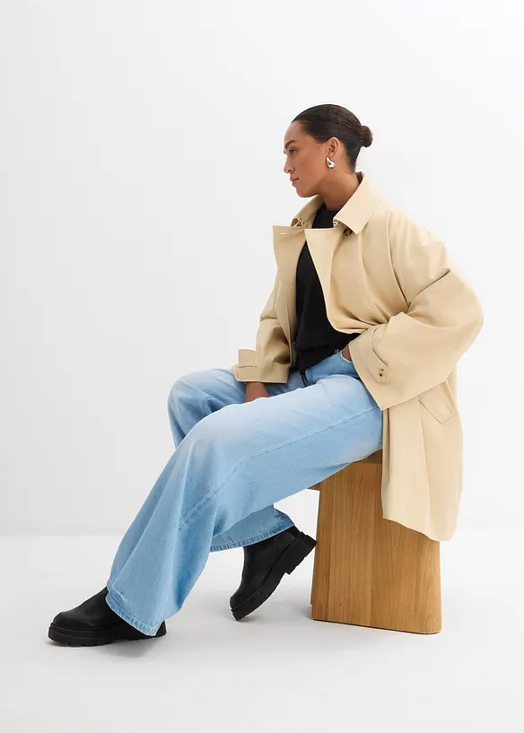 Trenchcoat i A-linjemodell, bonprix