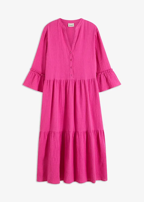 Maxiklänning i muslin, bonprix