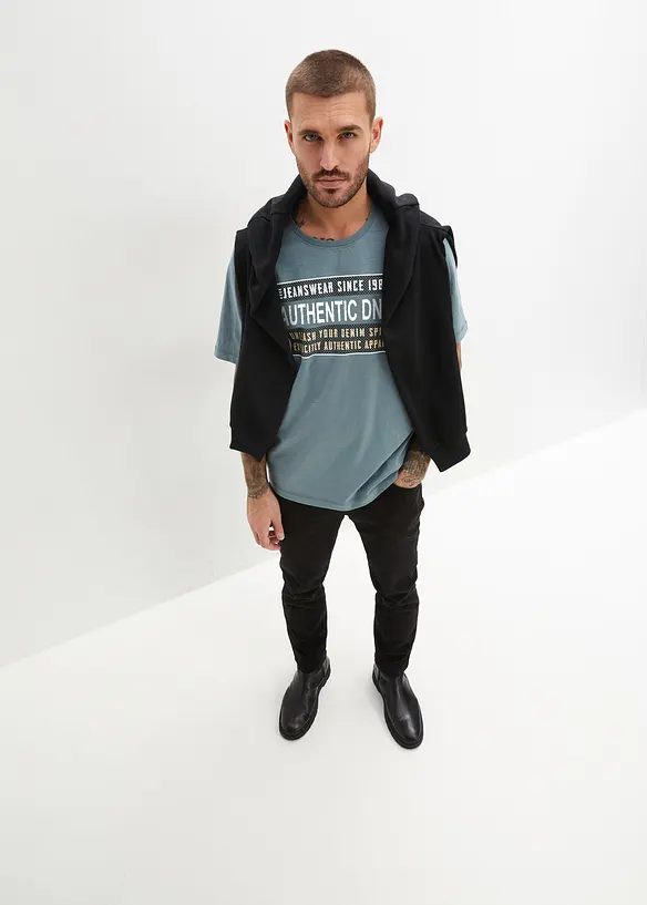 T-shirt i ren bomull, Loose Fit, bonprix