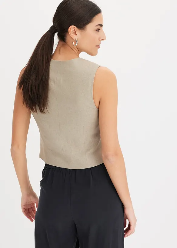 Väst av viskosmix med mjukt fall, bonprix