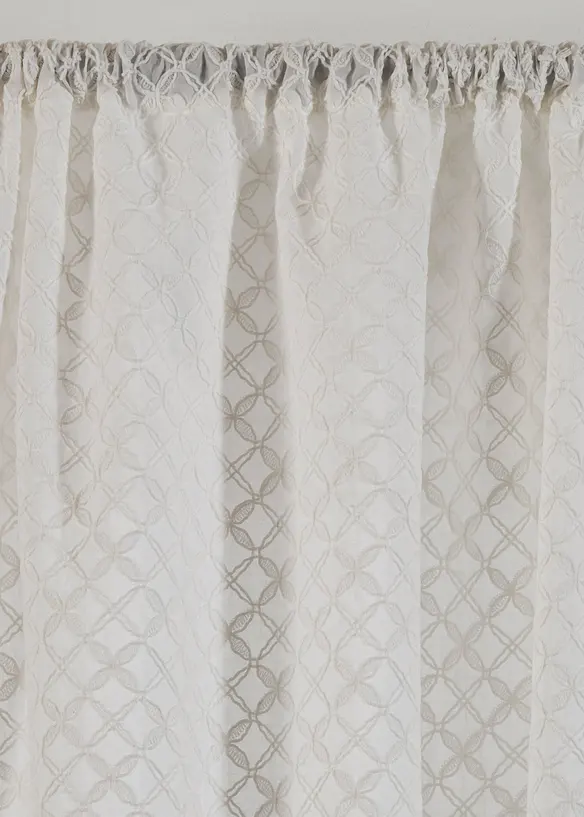 Gardinlängd med broderi, ekologisk bomull (1-pack), bonprix