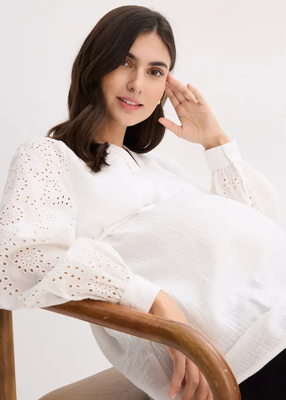 Mammablus i bomullsmuslin, bonprix