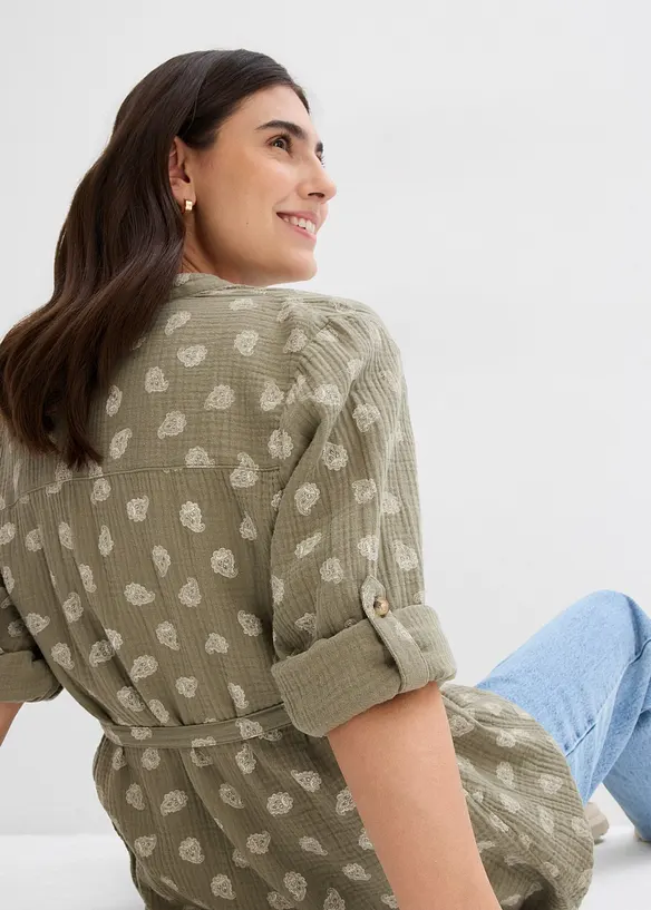 Mamma-/amningsblus i ren bomullsmuslin, bonprix