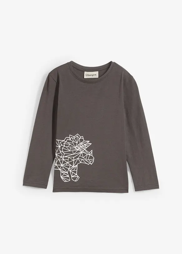 Långärmad T-shirt i ren ekologisk bomull för barn, bonprix