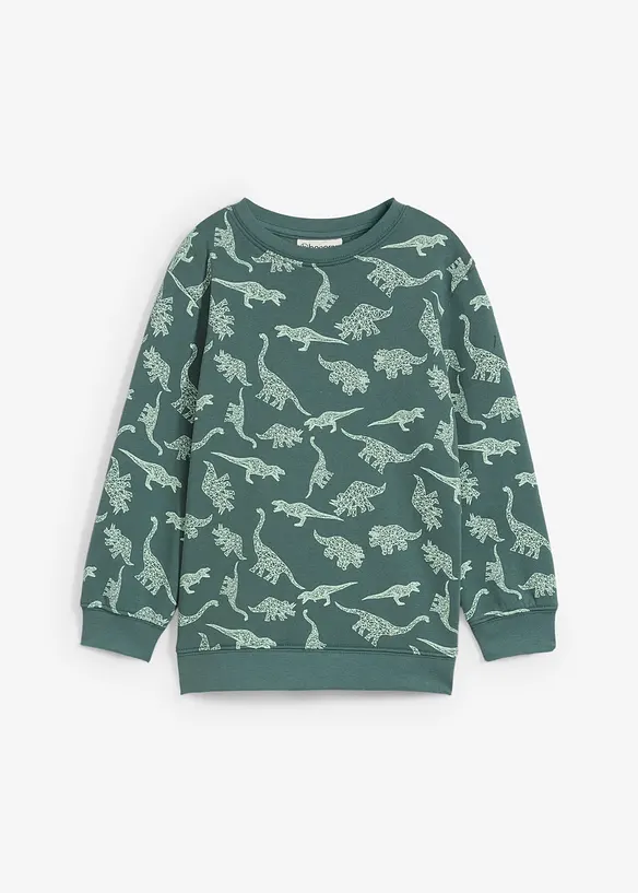 Sweatshirt med huva i mjuk bomullsmix för barn, bonprix