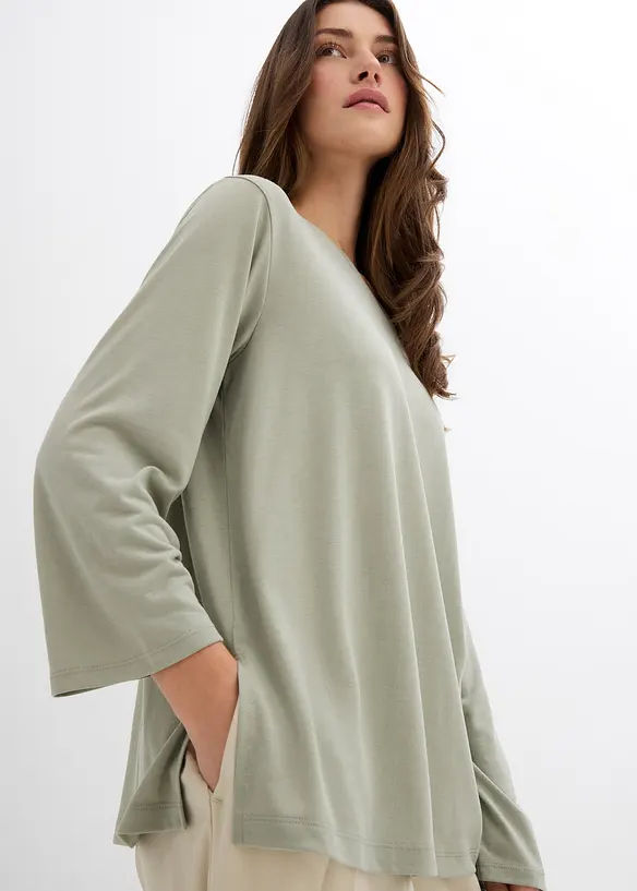 Off shoulder-topp i mjuk modalmix, bonprix