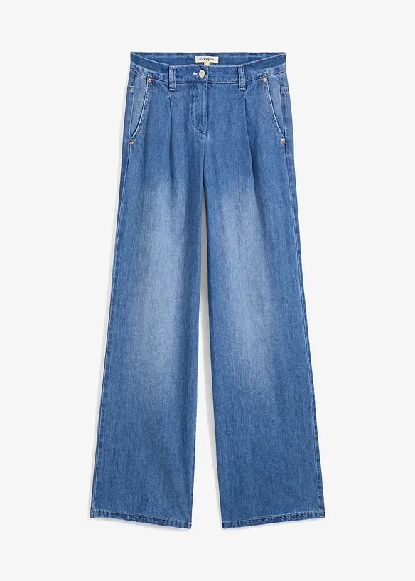 Wide Leg Jeans, Mid Waist, bonprix