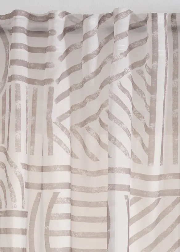 Gardin med grafiskt mönster (1-pack), bonprix