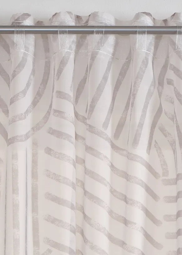 Gardin med grafiskt mönster (1-pack), bonprix