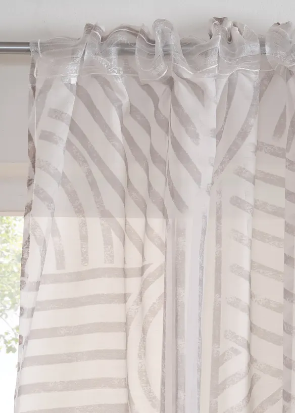 Gardin med grafiskt mönster (1-pack), bonprix