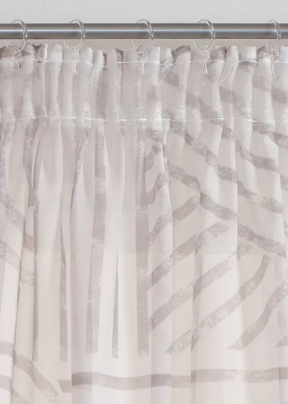 Gardin med grafiskt mönster (1-pack), bonprix