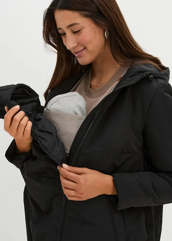 Fodrad mammafunktionsjacka med babyficka, bonprix
