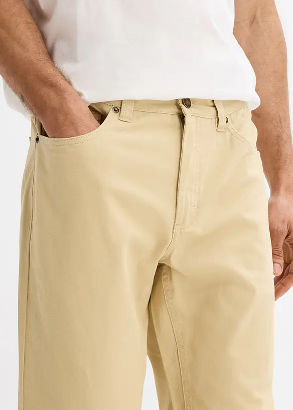 Byxa i twill av bomull, Regular Fit, Straight, bonprix