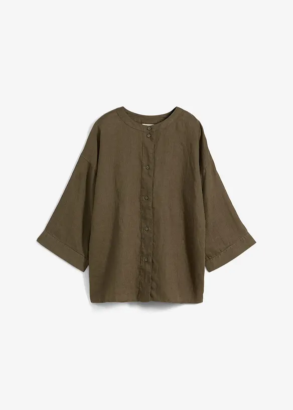 Oversizeblus i rent linne, bonprix