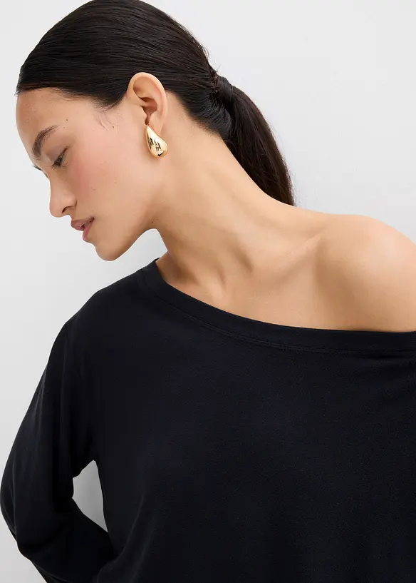 Off shoulder-topp i mjuk modalmix, bonprix