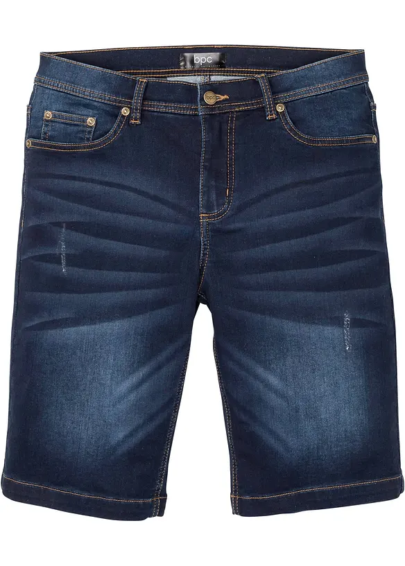 Stretchiga jeansshorts med bekv&auml;mt snitt, Regular Fit, bonprix