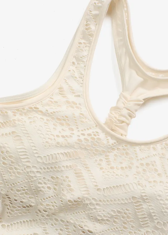 Tankini (2 delar) av spets, bonprix