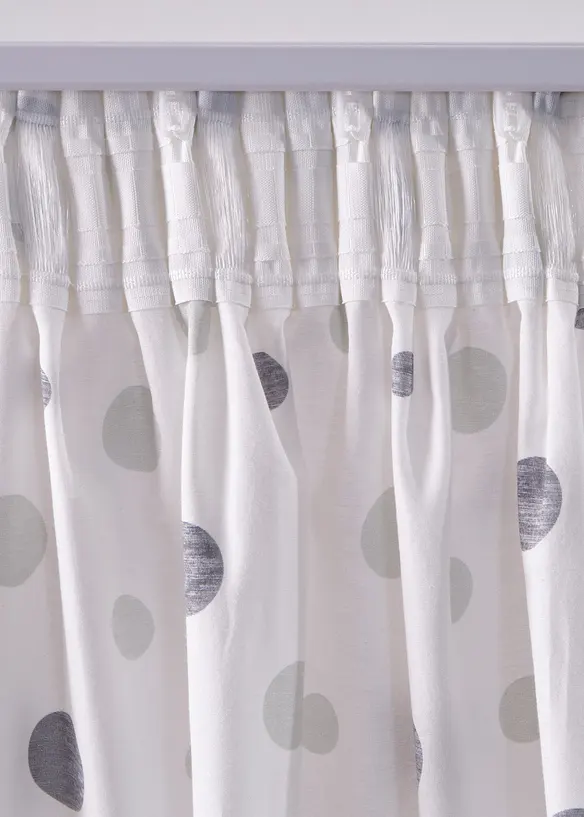 Prickig gardin i återvunnen polyester (1-pack), bonprix