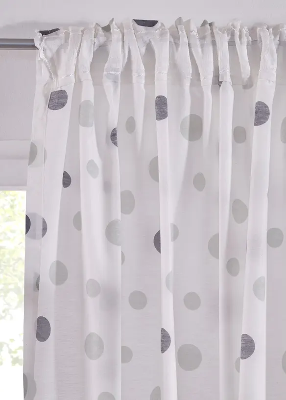 Prickig gardin i återvunnen polyester (1-pack), bonprix