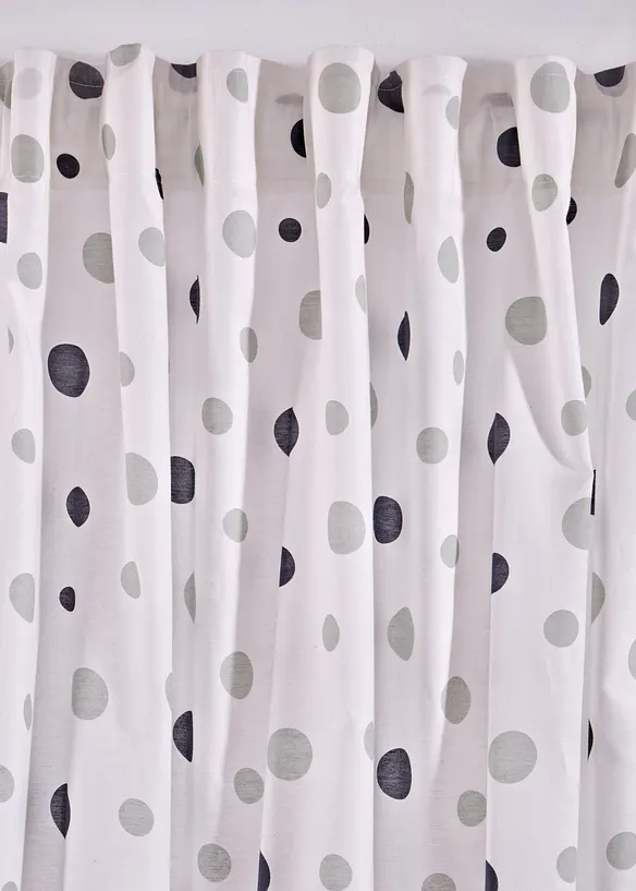 Prickig gardin i återvunnen polyester (1-pack), bonprix