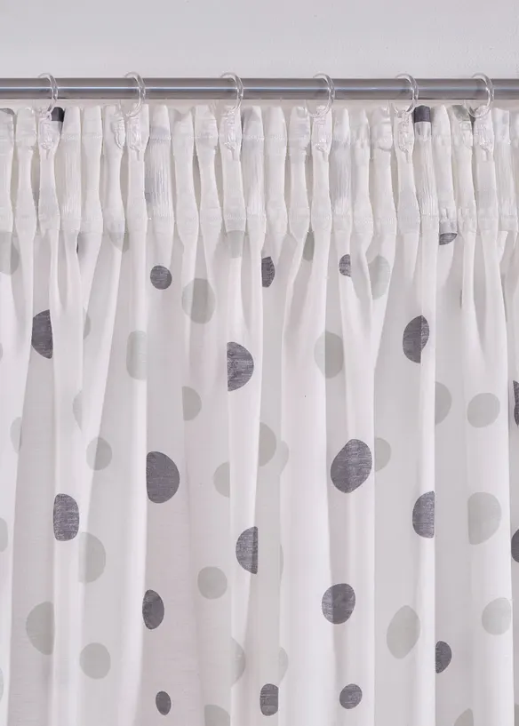 Prickig gardin i återvunnen polyester (1-pack), bonprix