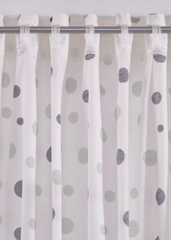Prickig gardin i återvunnen polyester (1-pack), bonprix