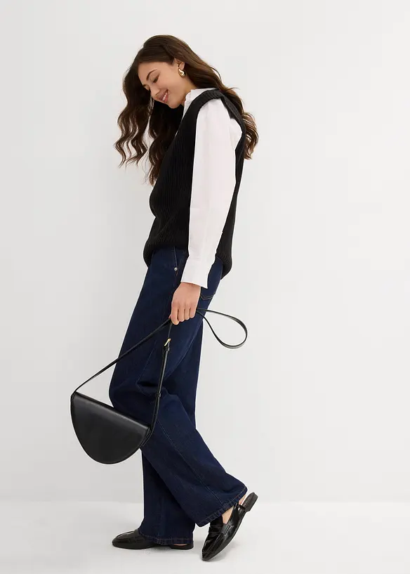 Straight Jeans High Waist, Low Stretch, bonprix